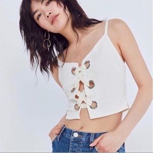 Urban Outfitters Lace Up Crop Top